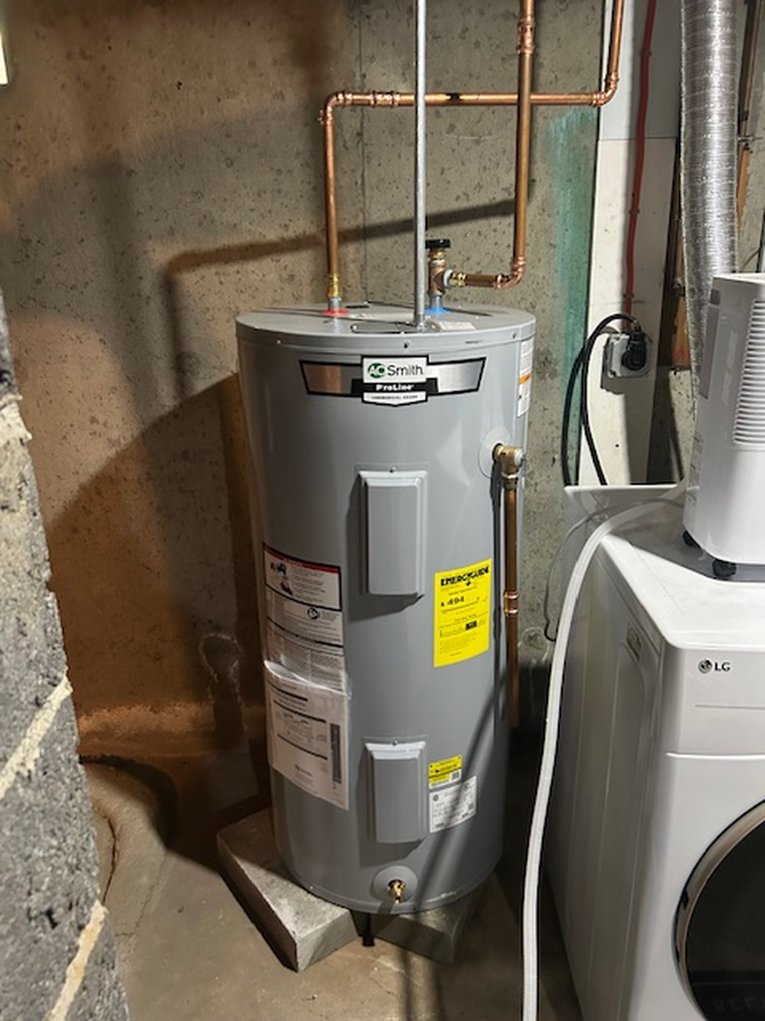 AO Smith water heater installation by Fong & Sullivan