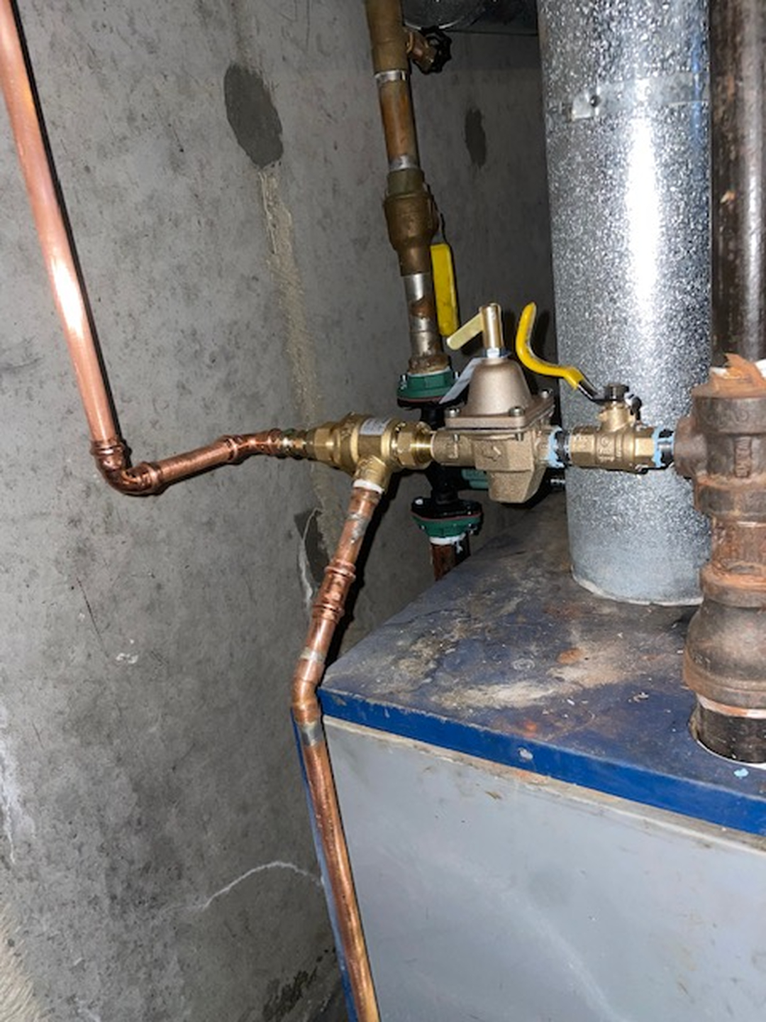 Water heater piping installation by Fong & Sullivan